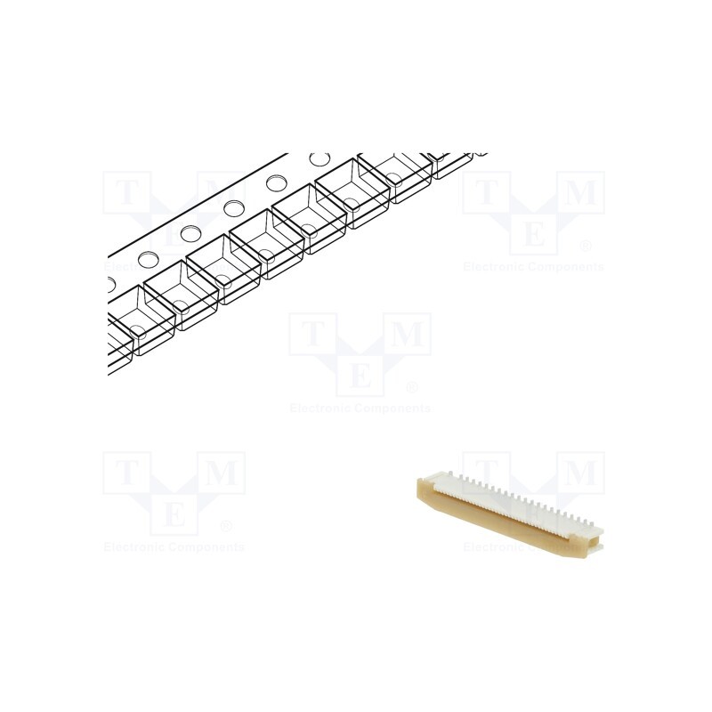 1 pcs x MOLEX - 525594052 - Connector: FFC/FPC, vertical, PIN: 40, ZIF, SMT, Slider, 50V, 500mA