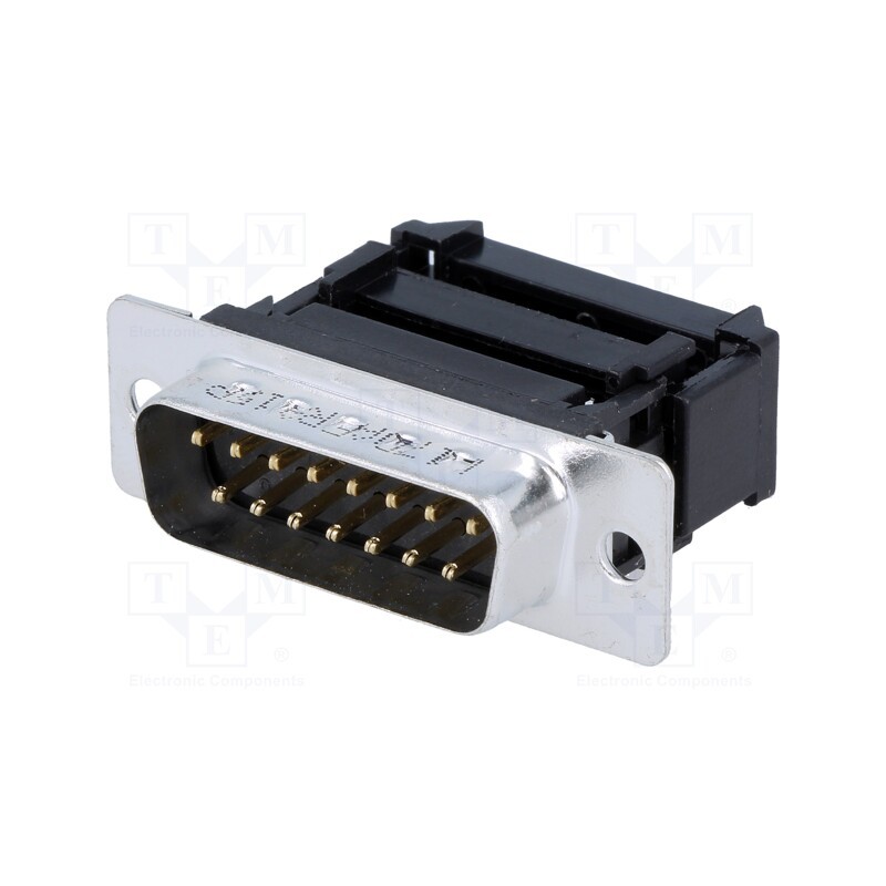 1 pcs x Amphenol Communications Solutions - L17DAFRA15P - D-Sub, PIN: 15, plug, male, for ribbon cable, IDC, Contacts: brass