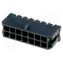 1 pcs x MOLEX - 430451412 - Socket, wire-board, male, Micro-Fit 3.0, 3mm, PIN: 14, THT, 5A, 600V