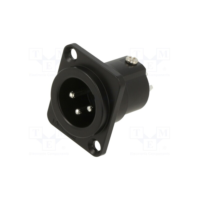 1 pcs x AMPHENOL - AC3MDZB - METAL PANEL MOUNT 3 PIN