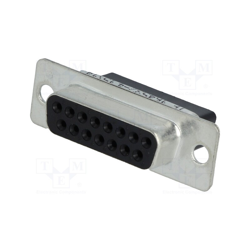 1 pcs x TE Connectivity - 164532-4 - D-Sub, PIN: 15, female, for cable, Type: w/o contacts, A: 24.7mm