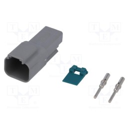 1 pcs x AMPHENOL - AT04-2P-KIT01 - Connector: wire-wire, AT, male, plug, for cable, PIN: 2, crimped