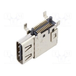 1 pcs x Global Connector Technology (GCT) - USB4200-03-A - Socket, USB C, SMT, PIN: 24, side,angled 90°, top board mount, 5A