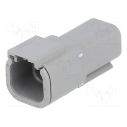 1 pcs x DEUTSCH - DTM04-4P - Connector: wire-wire, DTM, male, plug, for cable, PIN: 4, grey, IP68