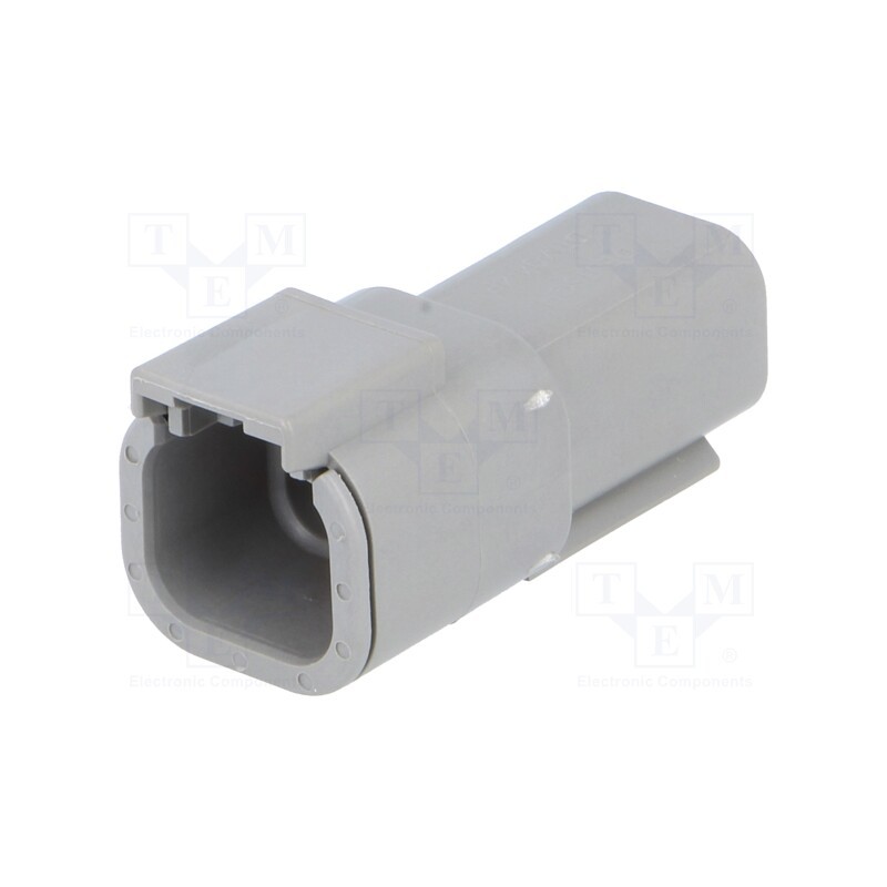 1 pcs x DEUTSCH - DTM04-4P - Connector: wire-wire, DTM, male, plug, for cable, PIN: 4, grey, IP68