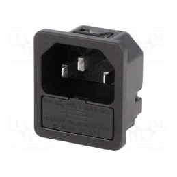 1 pcs x SCHURTER - 6200.432 - Connector: AC supply, socket, male, 10A, 250VAC, IEC 60320, C14 (E)