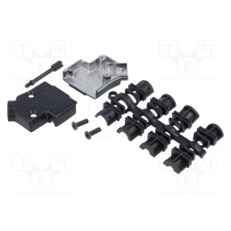 1 pcs x MH CONNECTORS - MHD45ZK9-BK-K - Enclosure: for D-Sub connectors, D-Sub 9pin,D-Sub HD 15pin