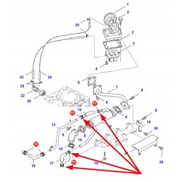 4241731m1 egr valve pipe clamp