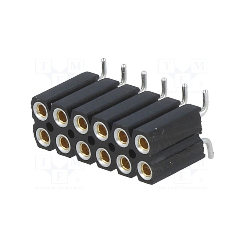 1 pcs x FISCHER ELEKTRONIK - BL 16 SMD 067 12 - Socket, pin strips, female, PIN: 12, vertical, 2.54mm, SMT, 2x6