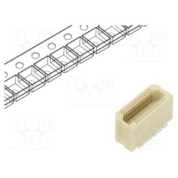 1 pcs x HARWIN - M58-2500342R - Connector: PCB to PCB, female, PIN: 30, 0.5mm, Archer .5, SMT