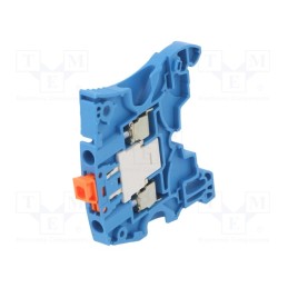 1 pcs x TE Connectivity - 1SNK505320R0000 (ZS4-S-BL) - Splice terminal: rail, 0.2÷4mm2, ways: 1, terminals: 2, blue, SNK