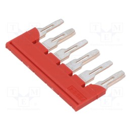 1 pcs x PHOENIX CONTACT - 3032470 - Comb bridge, ways: 6, red, Width: 8mm, UL94V-0