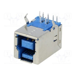 1 pcs x NINIGI - USBB-G3.0 - Socket, USB B, on PCBs, THT, angled 90°, USB 3.0