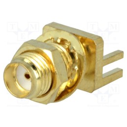 1 pcs x NINIGI - SMA-16 - Socket, SMA, female, card edge,with mounting nut, SMT