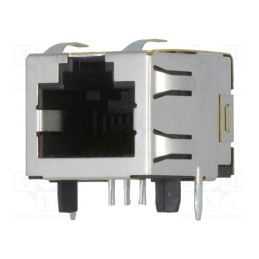 1 pcs x TE Connectivity - 1-406541-1 - Socket, RJ45, PIN: 8, Cat: 5, shielded, Layout: 8p8c, on PCBs, THT