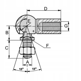 M8L shock absorber gas spring ball joint