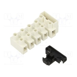 1 pcs x BM GROUP - BM975 - Terminal block, screw terminal, 2.5mm2, 450V, ways: 5, white
