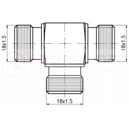 BBB 3x M18x1 5 hydrolider tee connector