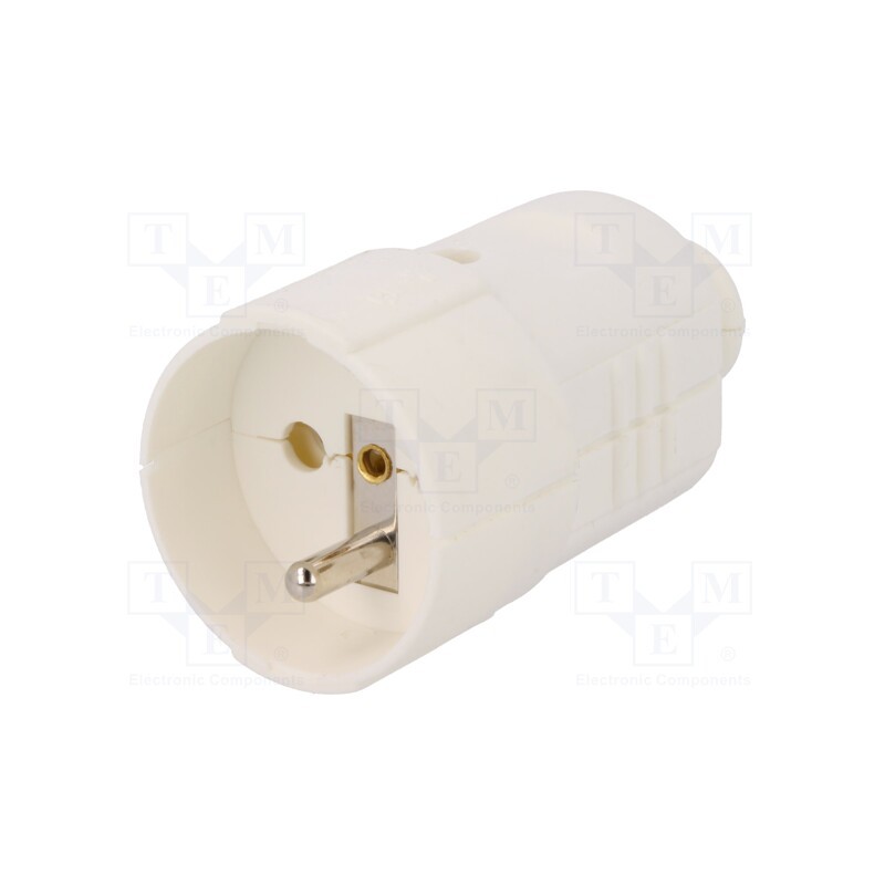 1 pcs x PCE - 8224 - Connector: AC supply, female, socket, 2P+PE, 230VAC, 16A, white
