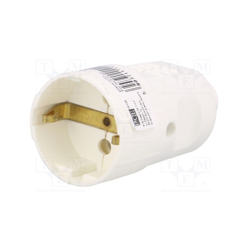 1 pcs x PCE - 5148 - Connector: AC supply, female, socket, 2P+PE, 230VAC, 16A, white