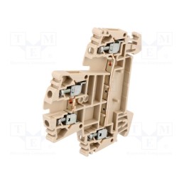 1 pcs x WEIDMu00dcLLER - 1021500000 WDK 2.5 - Splice terminal: rail, 2.5mm2, ways: 2, terminals: 4, beige, W, wemid
