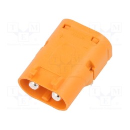 1 pcs x AMASS - LCB50PW-M - Socket, DC supply, LC, male, PIN: 2, on PCBs, THT, orange, 40A, 1kV