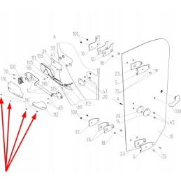 101869539 door handle housing screw m5 x 10
