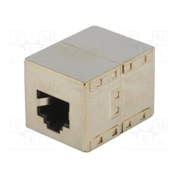 1 pcs x LOGILINK - NP0054 - Socket, coupler, Cat: 6, shielded, Layout: 8p8c, RJ45 socket x2