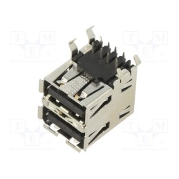 1 pcs x TE Connectivity - 1903815-1 - Socket, USB A, THT, angled 90°, double, gold-plated