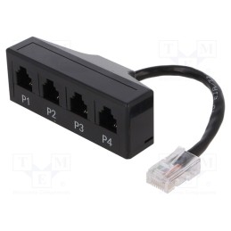 1 pcs x LOGILINK - MP0036 - Splitter, RJ11 socket x4,RJ45 plug