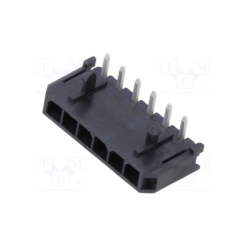 1 pcs x MOLEX - 436500601 - Socket, wire-board, male, Micro-Fit 3.0, 3mm, PIN: 6, 5A