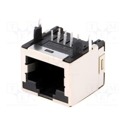 1 pcs x TE Connectivity - 1-406541-5 - Socket, RJ45, PIN: 8, Layout: 8p8c, on PCBs, THT