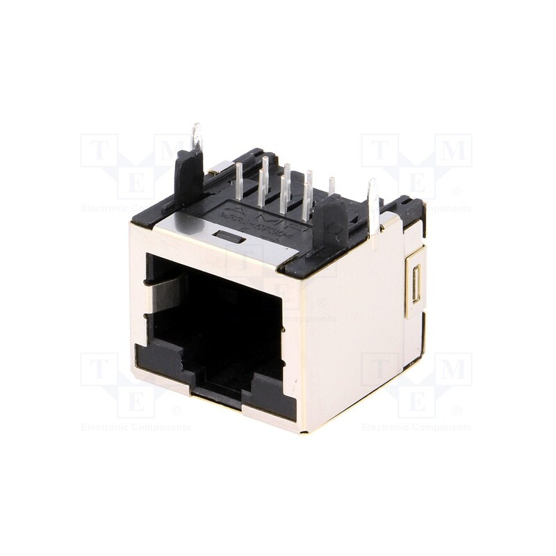 1 pcs x TE Connectivity - 1-406541-5 - Socket, RJ45, PIN: 8, Layout: 8p8c, on PCBs, THT
