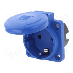 1 pcs x PAWBOL - D.3153S - Connector: AC supply, socket, 2P+PE, 250VAC, 16A, blue, PIN: 3, IP54
