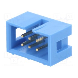1 pcs x TE Connectivity - 2-1761603-1 - Socket, IDC, male, PIN: 6, straight, THT, gold-plated, 2.54mm, blue