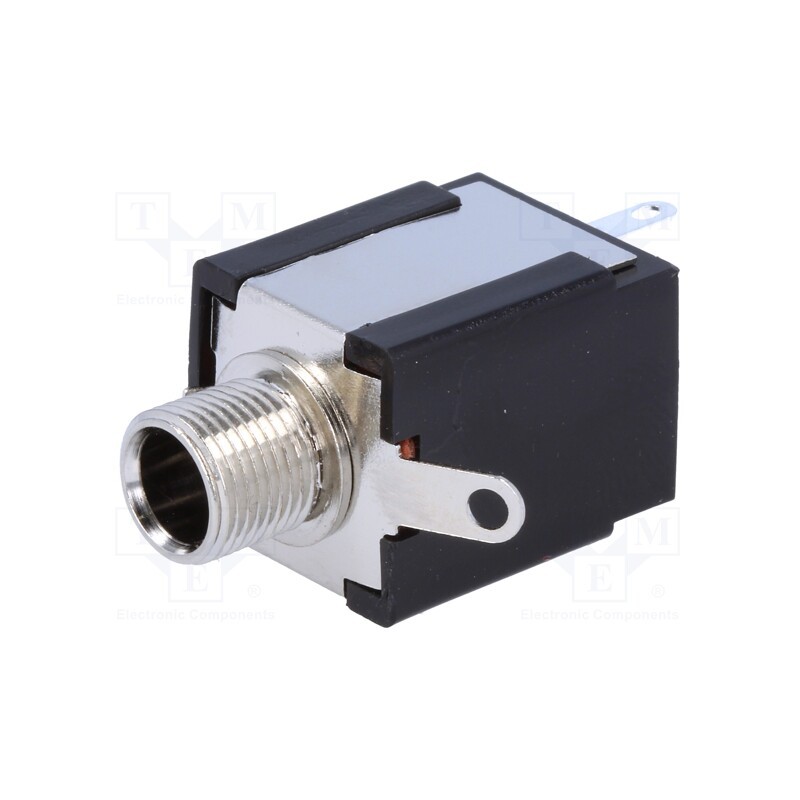 1 pcs x NINIGI - JC-117 - Socket, Jack 6,3mm, stereo, ways: 3, straight, for panel mounting
