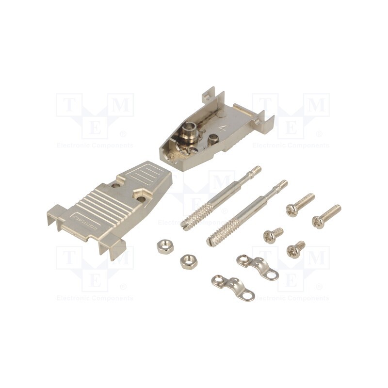 1 pcs x CONNFLY - DS1047-09M2L1-N - Enclosure: for D-Sub connectors, D-Sub 9pin,D-Sub HD 15pin