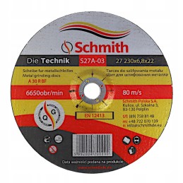 Met disc 230x6 8x22 disc for grinding