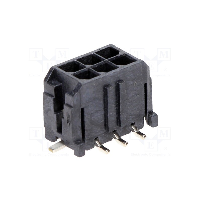 1 pcs x MOLEX - 430450618 - Socket, wire-board, male, Micro-Fit 3.0, 3mm, PIN: 6, Glow-Wire, SMT