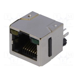 1 pcs x Amphenol Communications Solutions - RJHSE-3381 - Socket, RJ45, Cat: 5, shielded,with LED, Layout: 8p8c, THT, straight