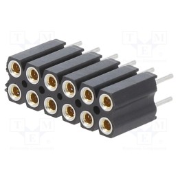 1 pcs x FISCHER ELEKTRONIK - BL6.12Z - Socket, pin strips, female, PIN: 12, straight, 2.54mm, THT, 2x6