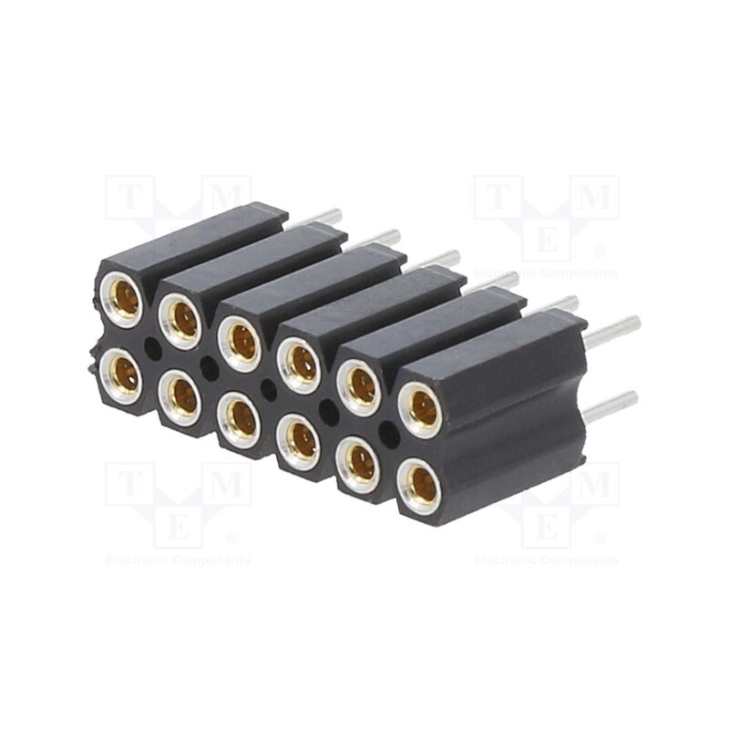 1 pcs x FISCHER ELEKTRONIK - BL6.12Z - Socket, pin strips, female, PIN: 12, straight, 2.54mm, THT, 2x6