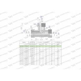 Metric hydraulic tee bbb m12x1 5 06l xt