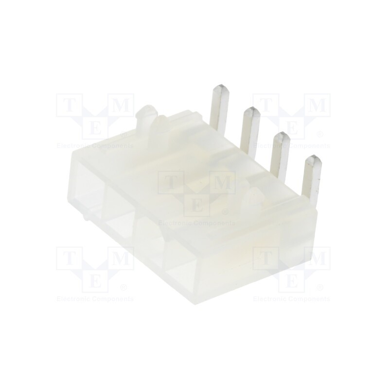 1 pcs x MOLEX - 39303047 - Socket, wire-board, male, Mini-Fit Jr, 4.2mm, PIN: 4, THT, PCB snap