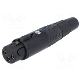 1 pcs x NINIGI - XLR-3G-G - Plug, XLR, female, PIN: 3, straight, for cable, gold-plated