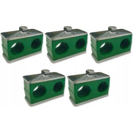 5x double clamp 20mm, mounting of hydraulic lines