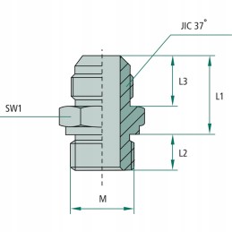 Hydraulic connector adapter 1 2 bsp x 1 2 npt