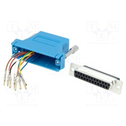 1 pcs x MH CONNECTORS - DA25-SMJ8-B-K - Transition: adapter, D-Sub 25pin female,RJ45 socket, blue