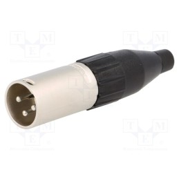 1 pcs x AMPHENOL - AC3M - Plug, XLR, male, PIN: 3, straight, for cable, soldering, 133V, 15A
