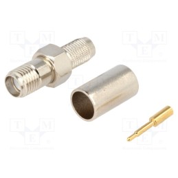 1 pcs x UNICON - 321-351-001 (SMA-50-R/2-H155/N1.01) - Plug, SMA, male,reverse, straight, 50Ω, H155, crimped, for cable